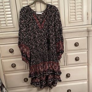 Astr the Label Cinch-Waist Mini Dress With Tassel